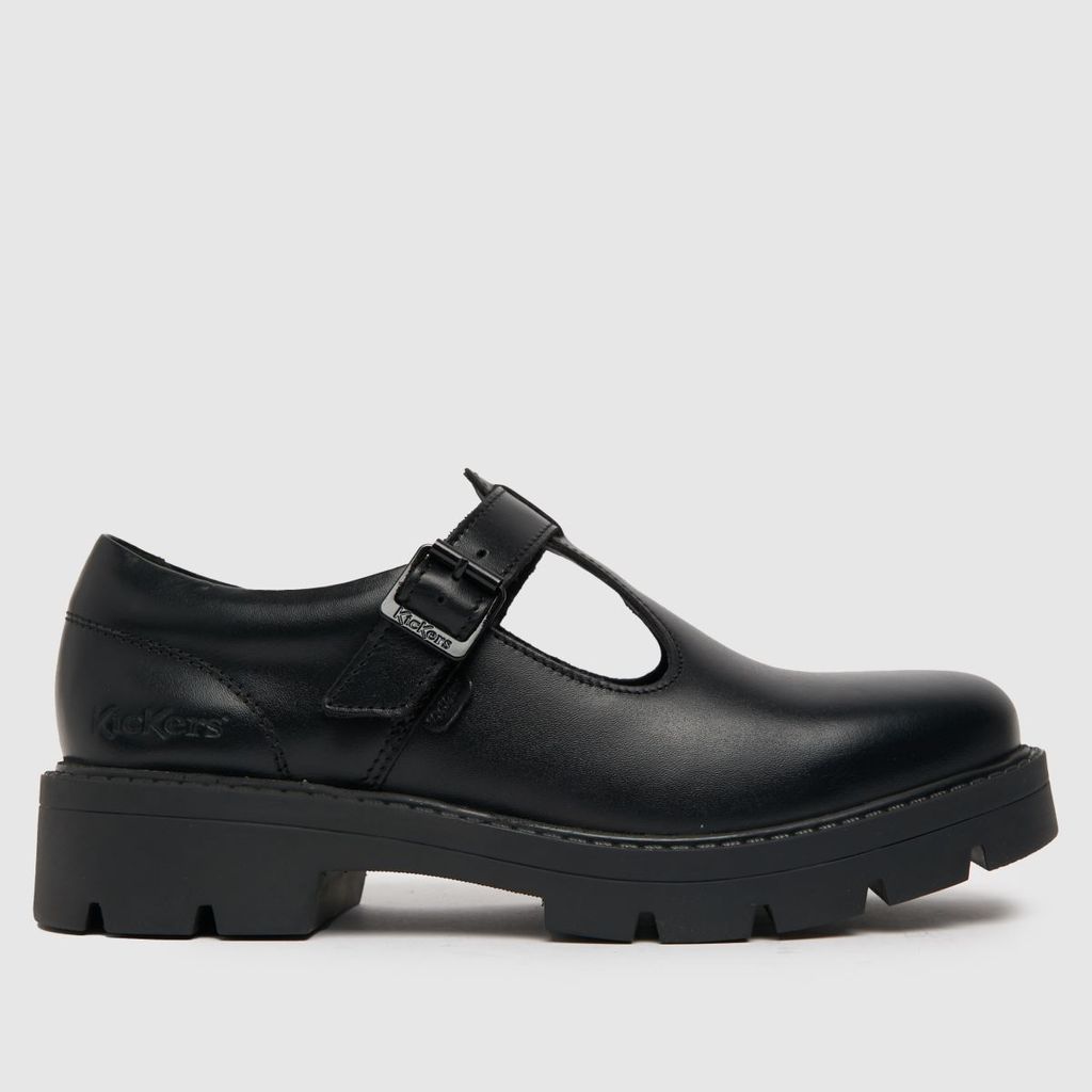 kori t bar mono flat shoes in black