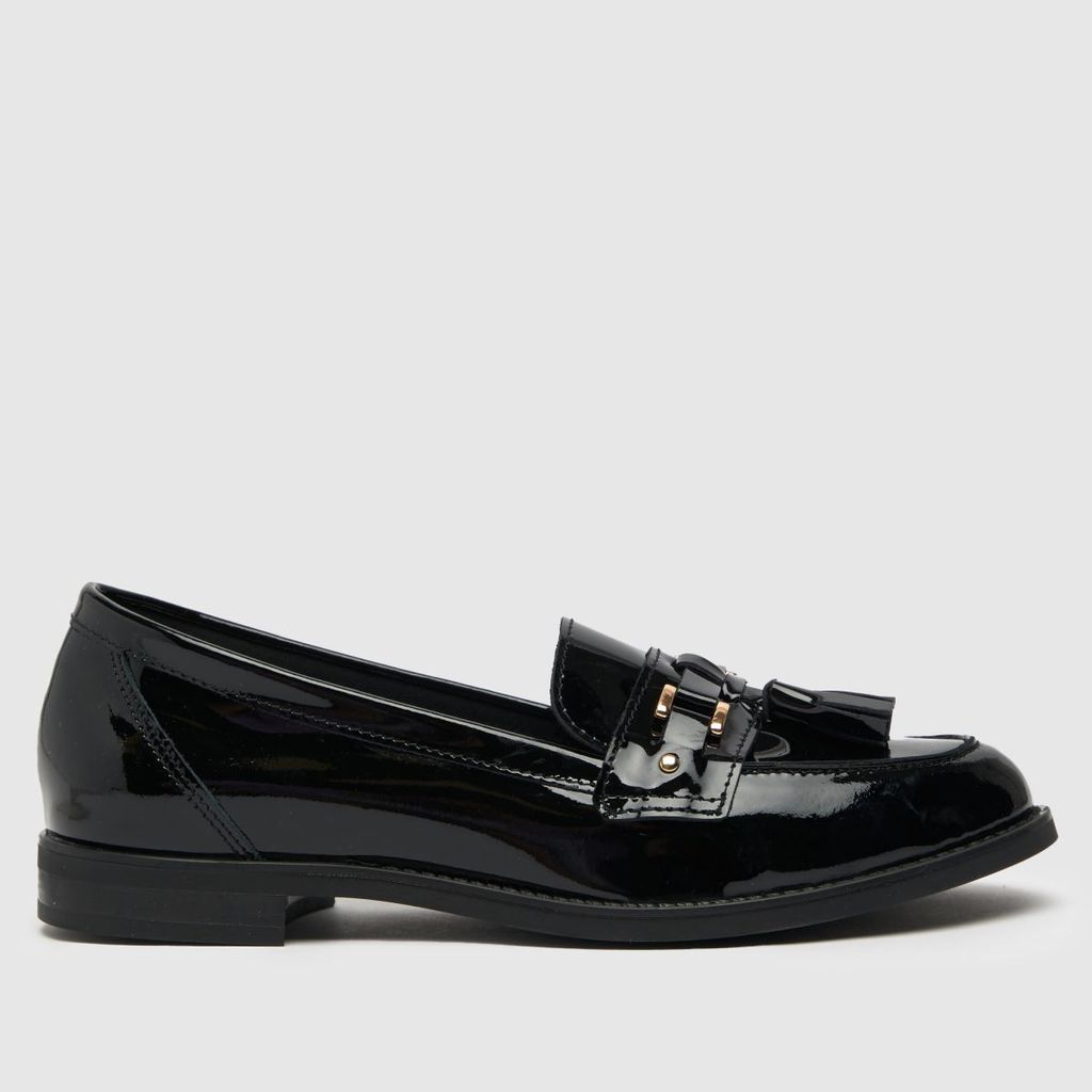 liv patent tassel loafer flat shoes in black