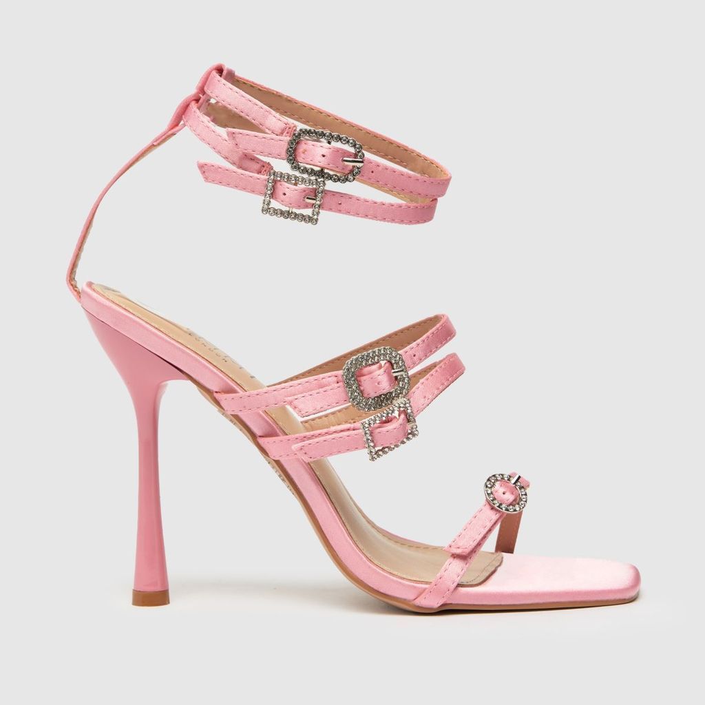 beach strappy stilleto high heels in pink