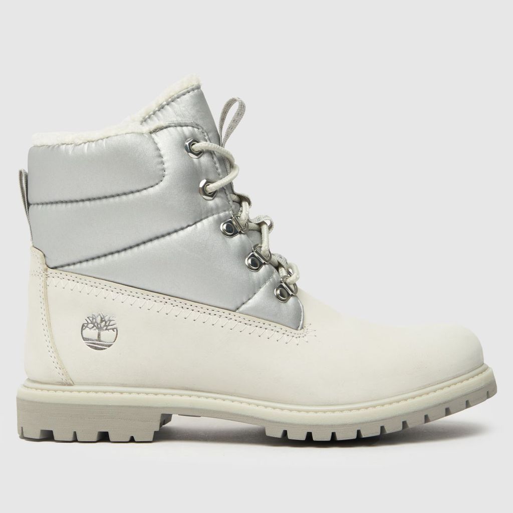 premium 6 inch puffer boots in white