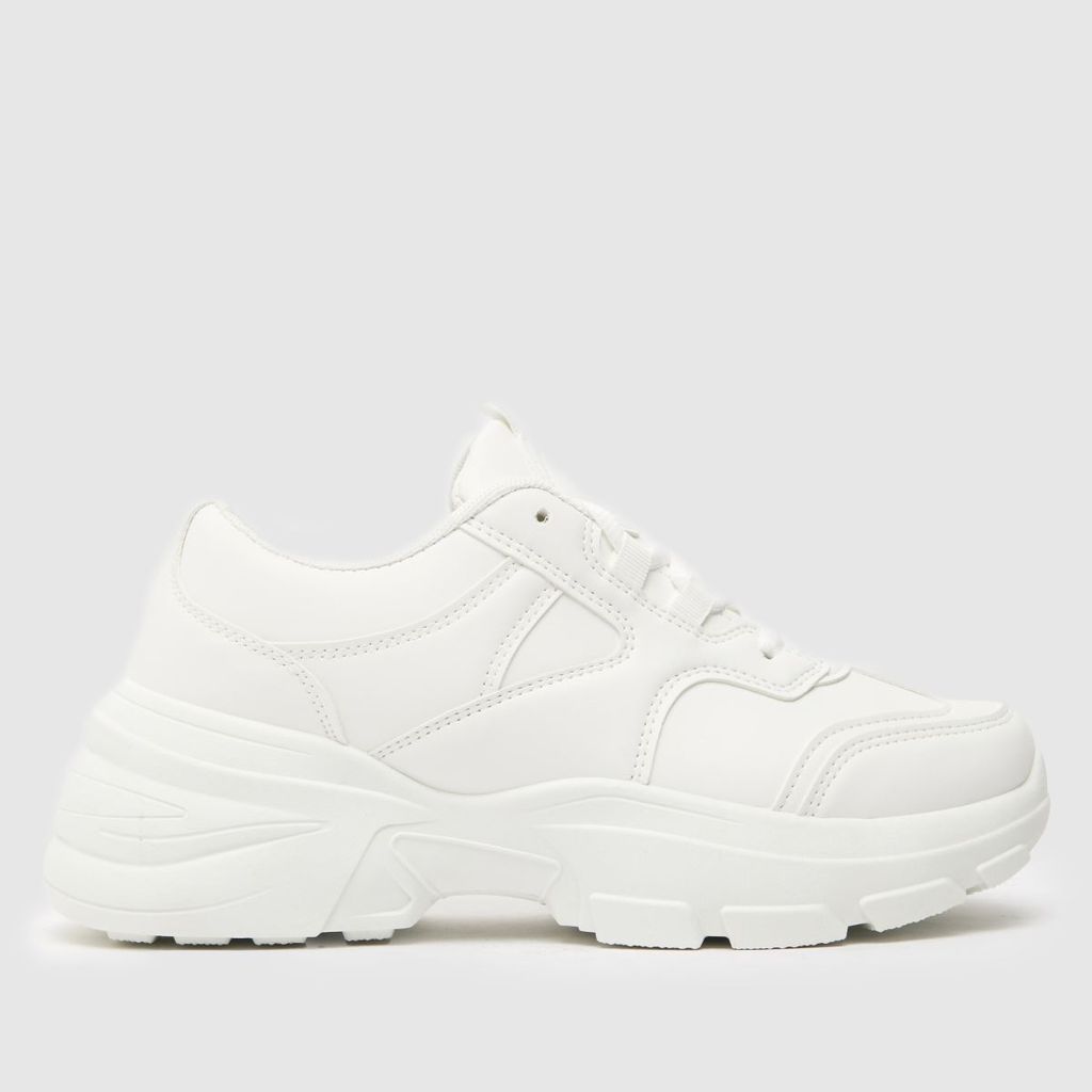 mylo chunky lace up trainers in white