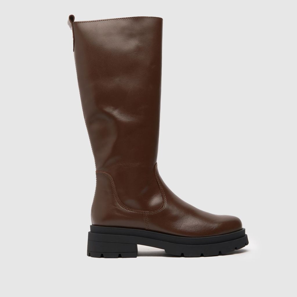 drew leather knee boots in dark brown
