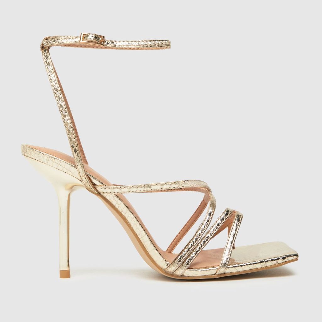 sadie strappy sandal high heels in gold