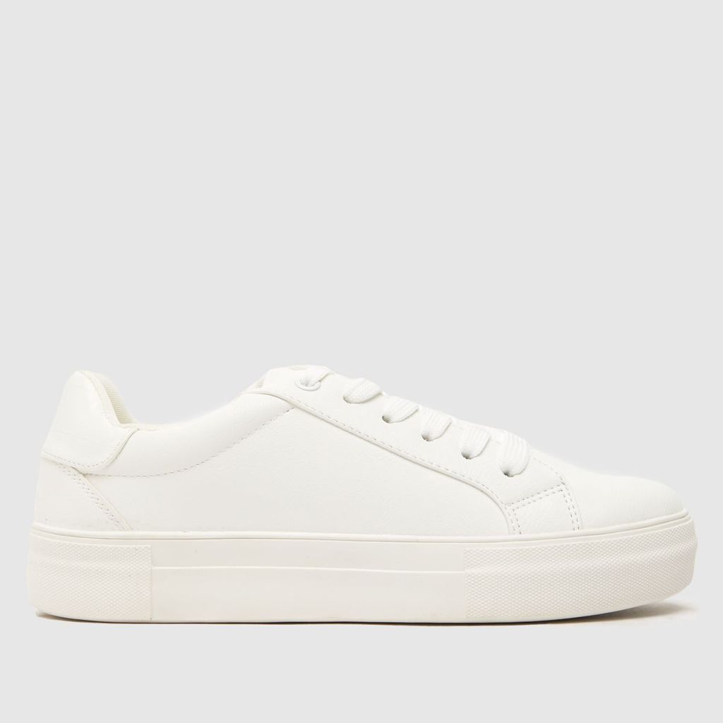 madison platform trainers in white
