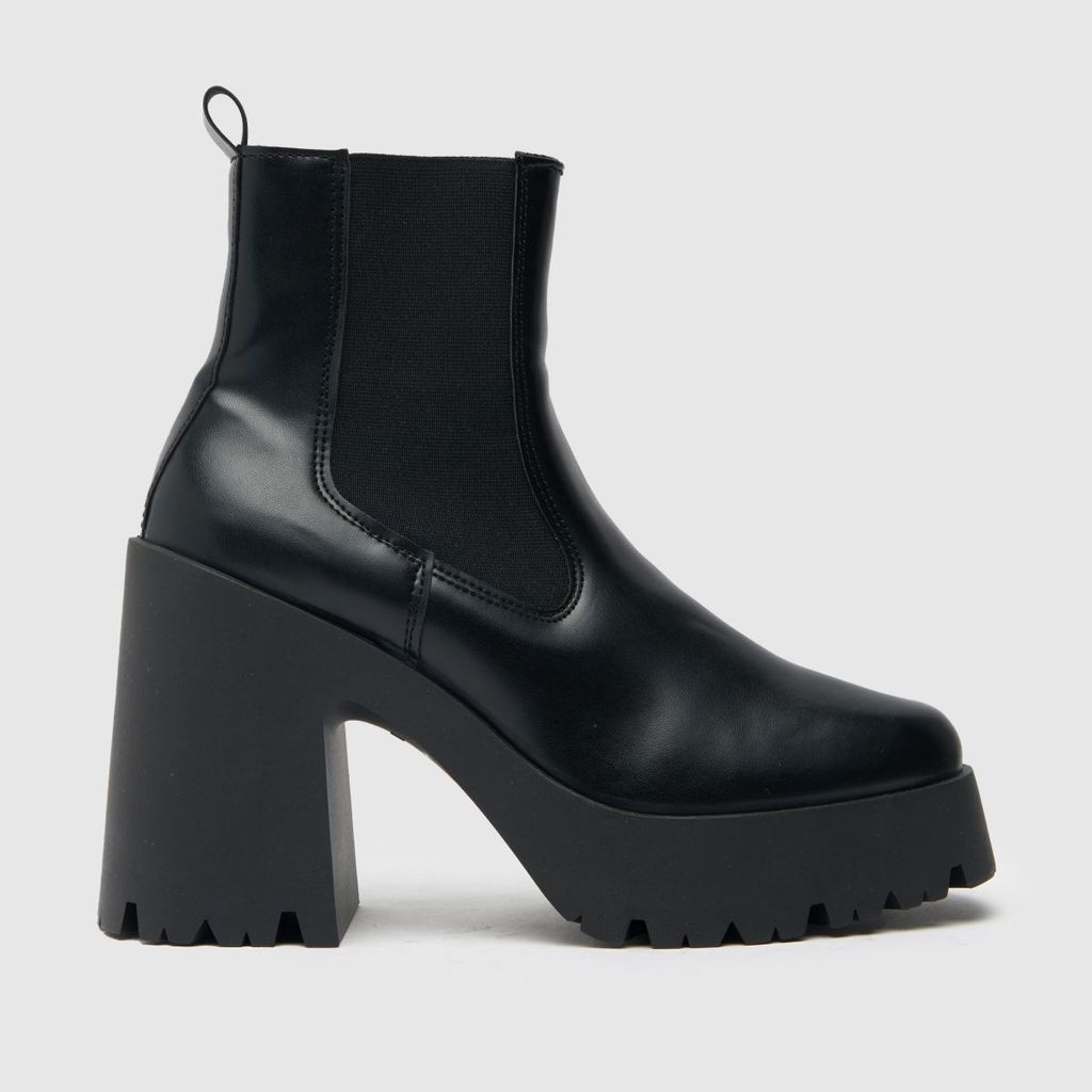 anna platform chelsea boots in black