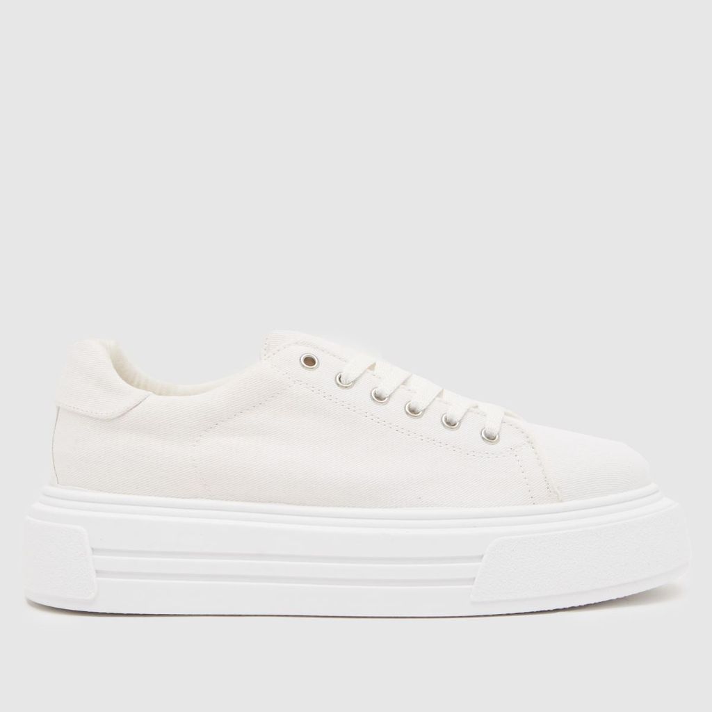 morgan chunky canvas trainers in white