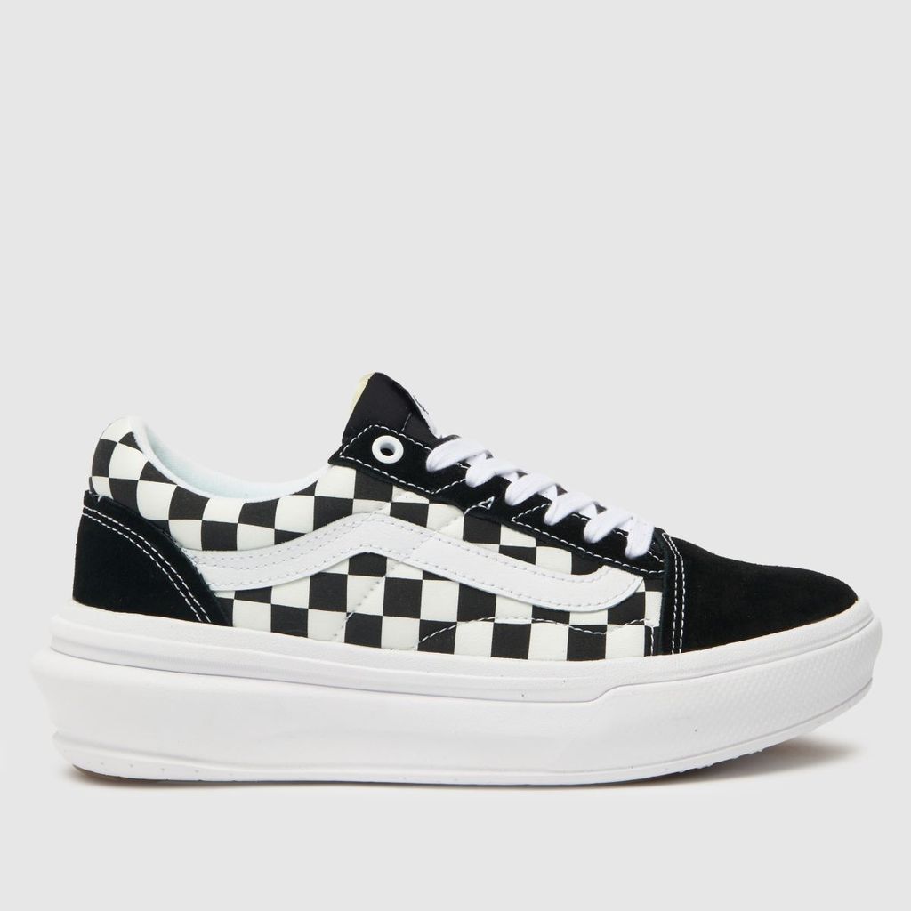 comfycush old skool overt trainers in black & white check
