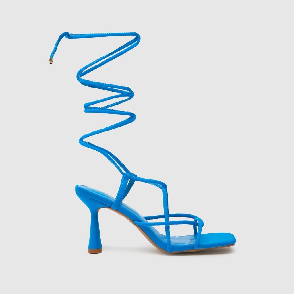 sigrid strappy square toe high heels in blue