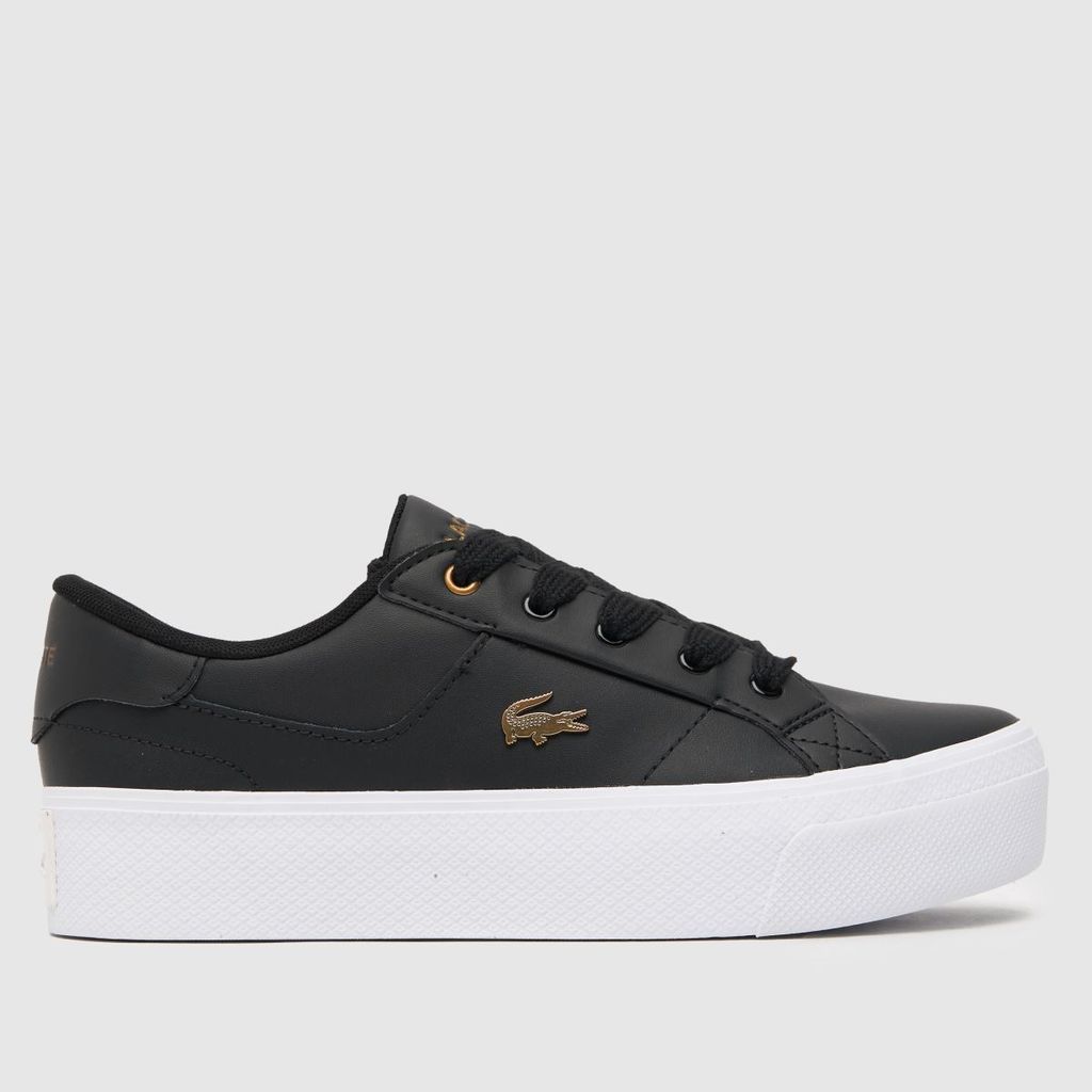 ziane platform leather trainers in black