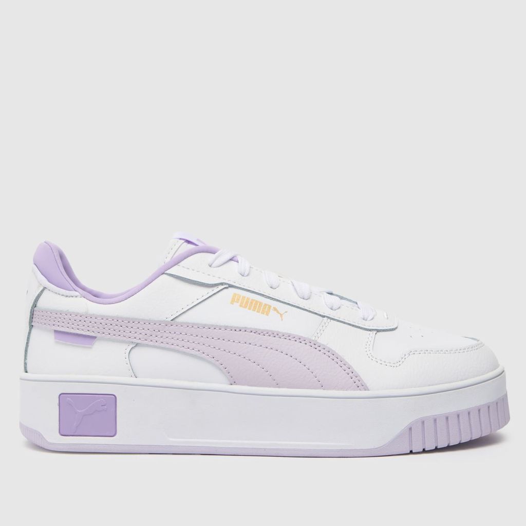 carina street trainers in white & purple
