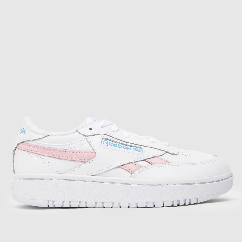 club c double revenge trainers in white & pink