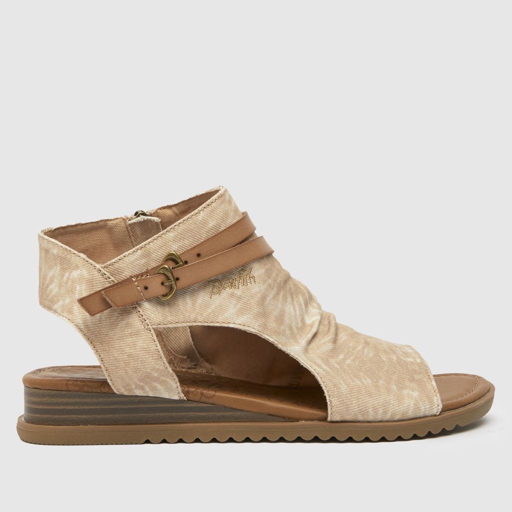 butterfly vegan sandals in beige & brown