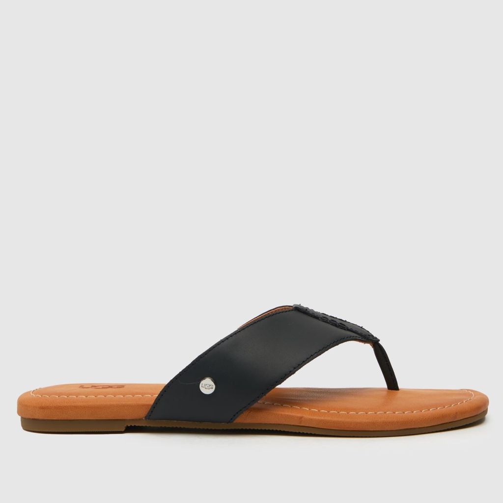 carey flip flop sandals in black