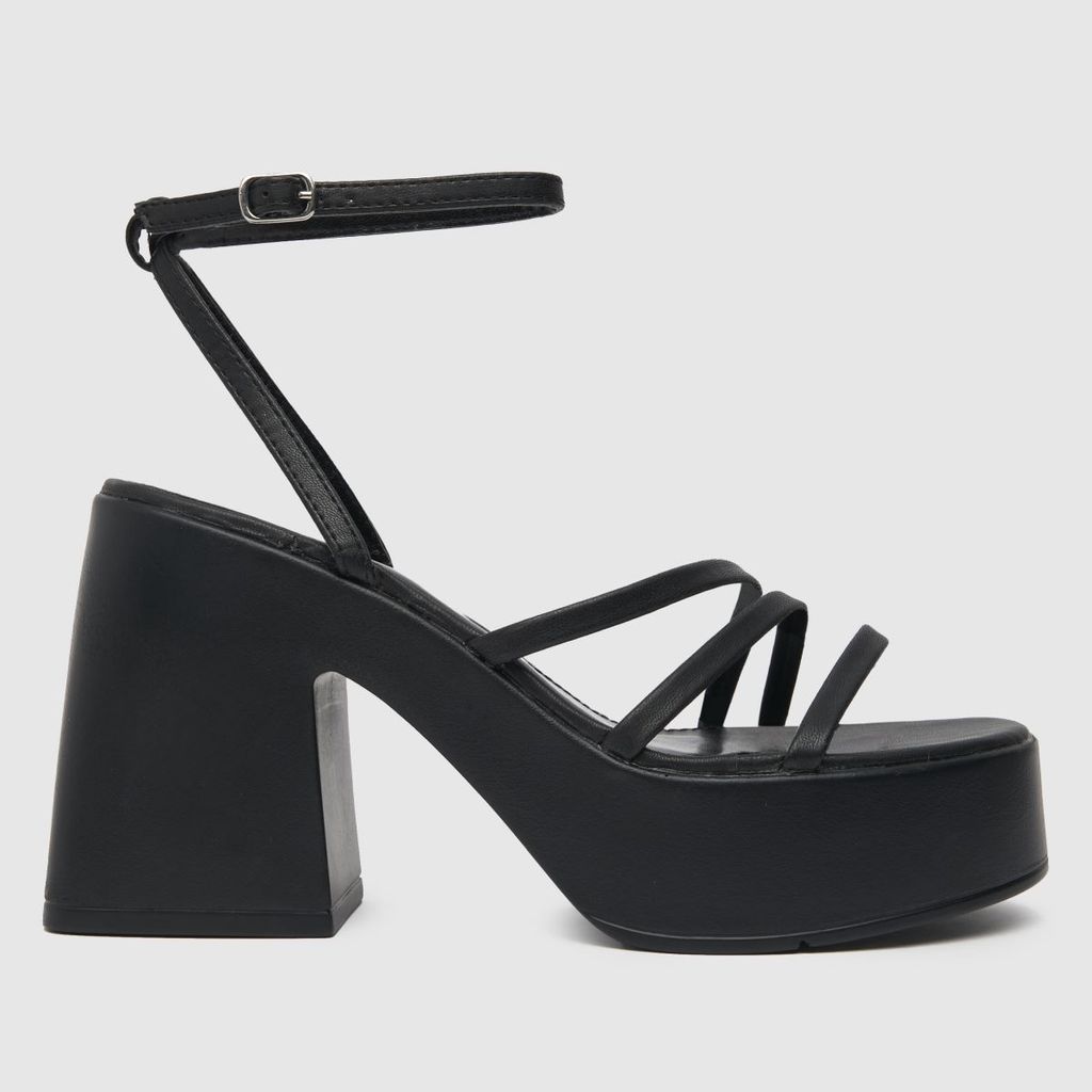 sia strappy platform high heels in black