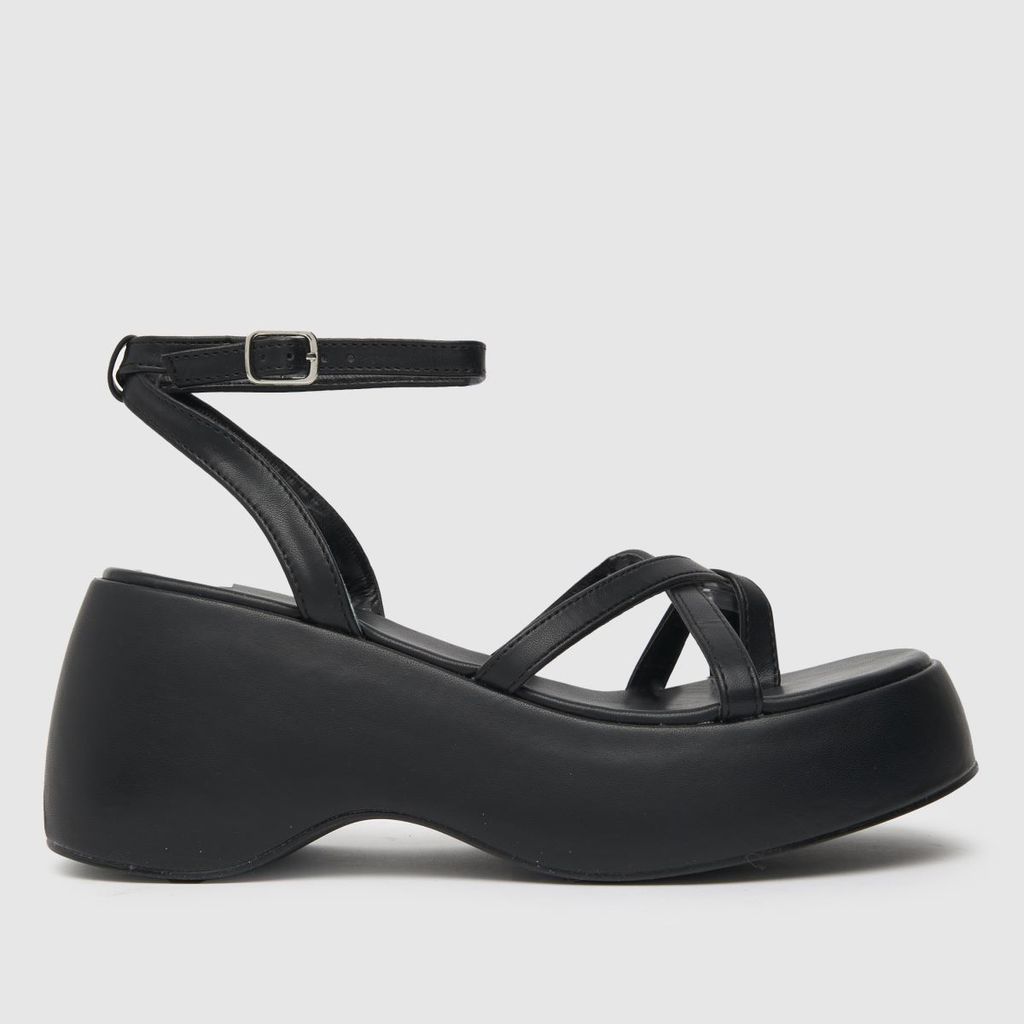 stormi toe loop flatform high heels in black