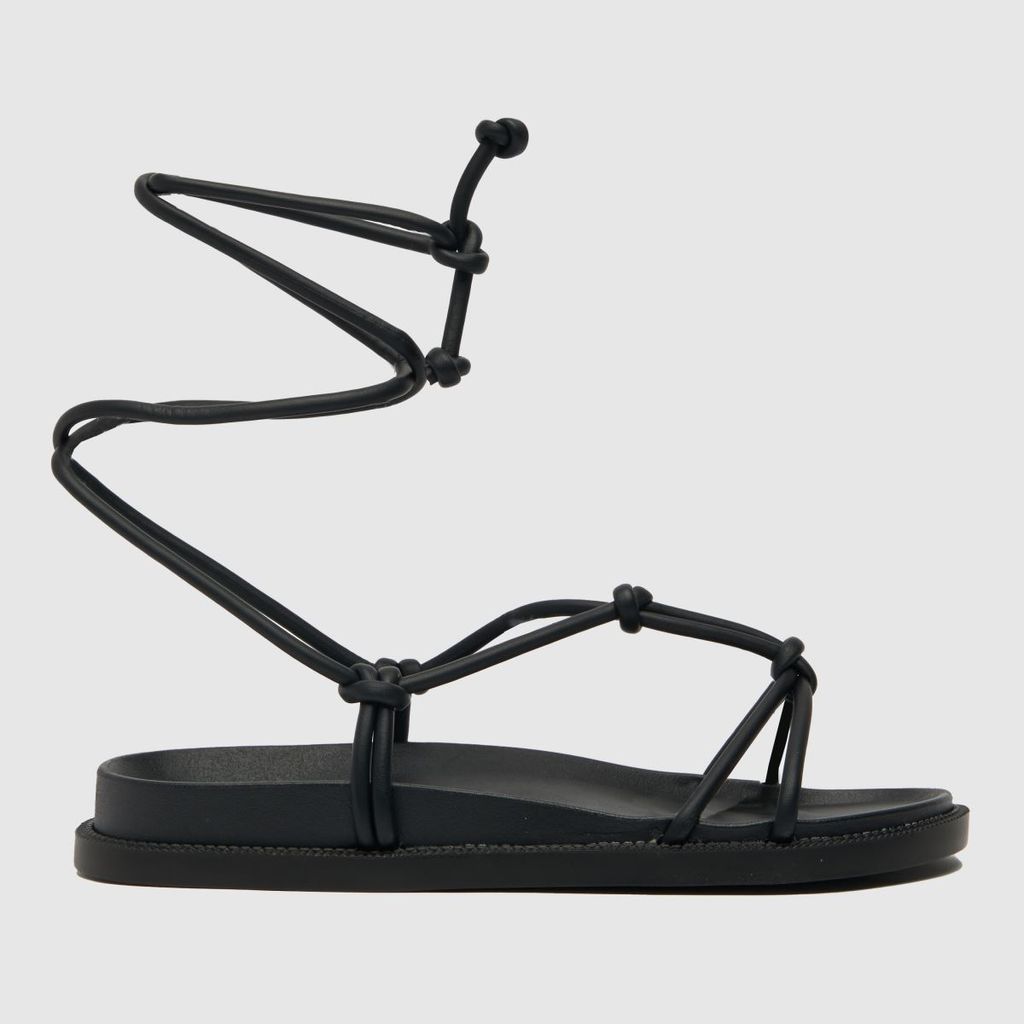 taz ankle tie sandals in black