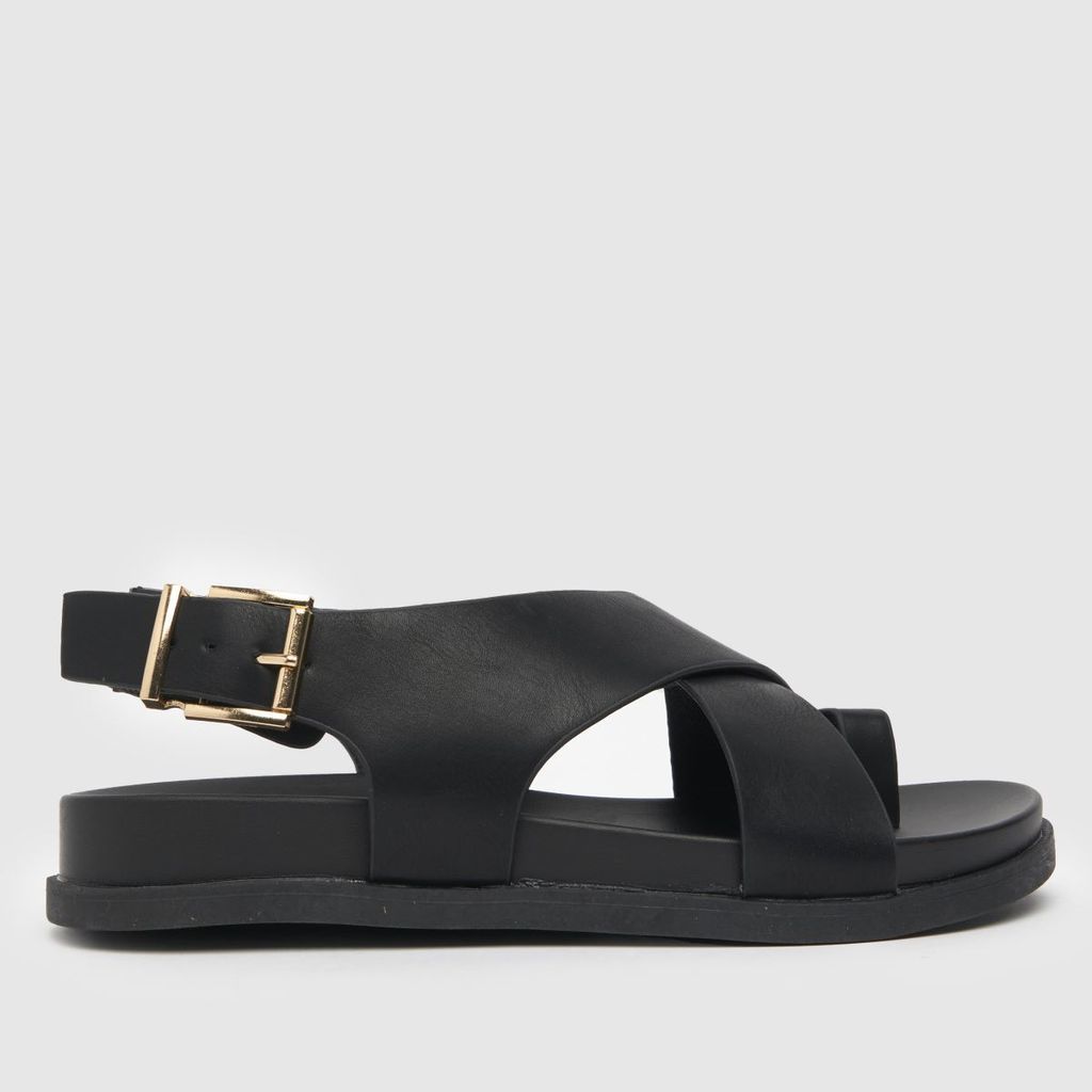thalia toe loop footbed sandals in black