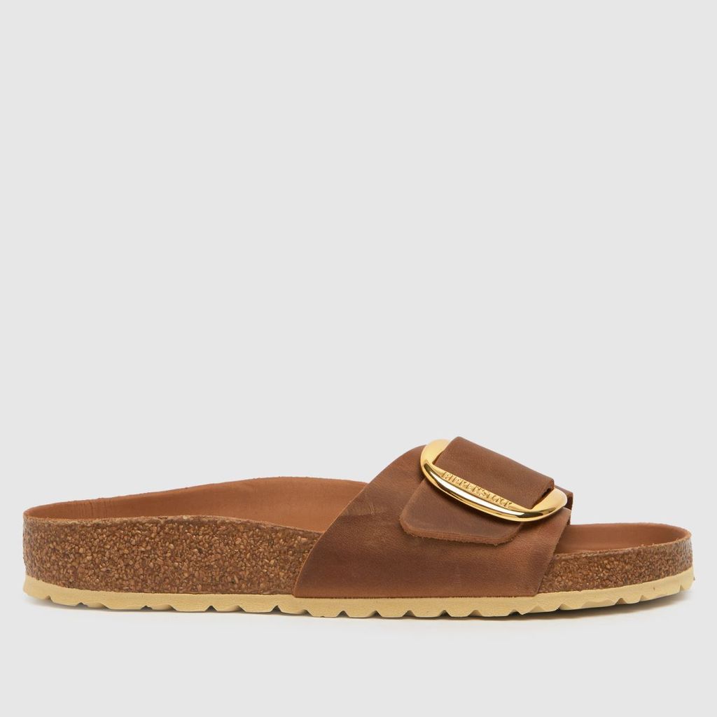 madrid big buckle sandals in brown