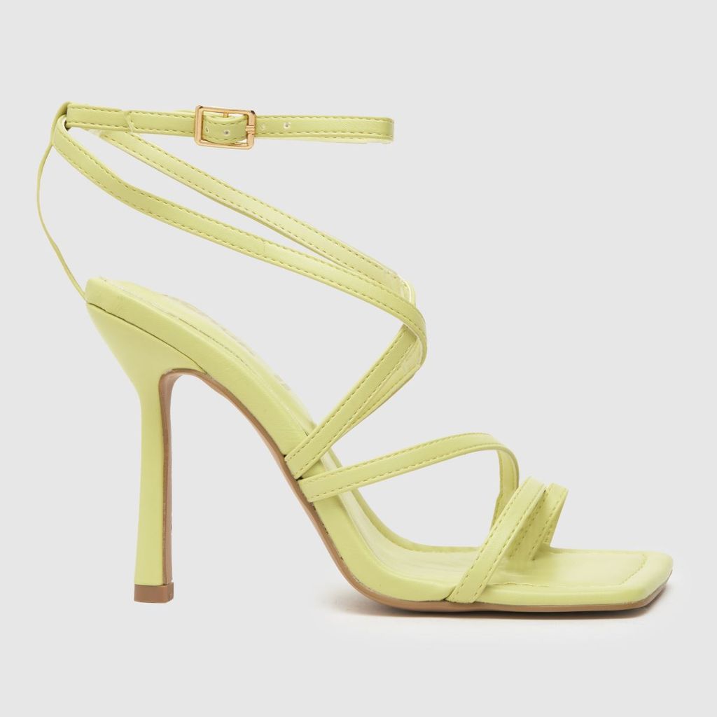 sicily strappy square toe high heels in green