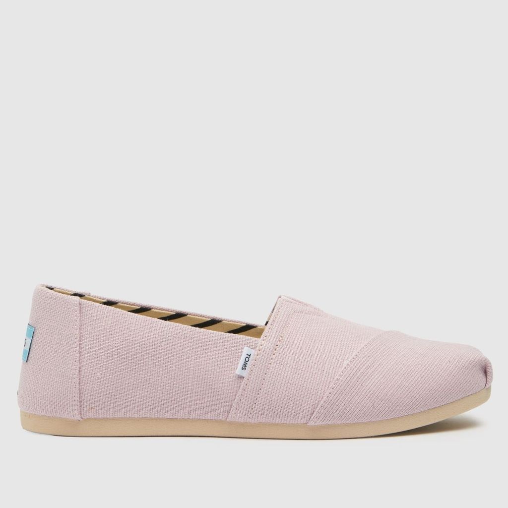 alp heritage canvas vegan flat shoes in lilac