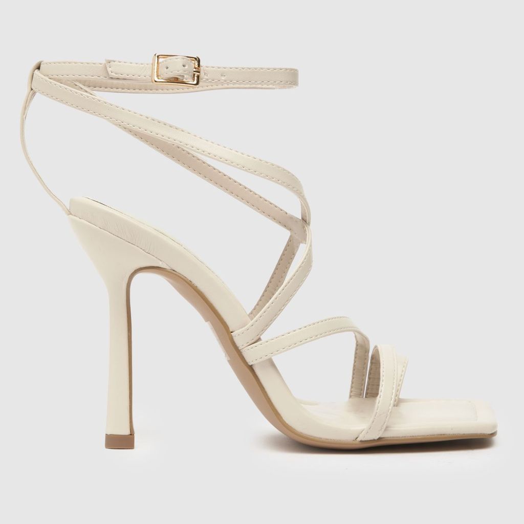 sicily strappy square toe high heels in natural
