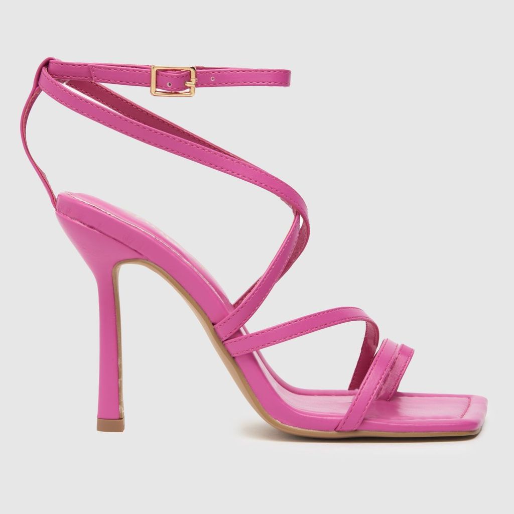 sicily strappy square toe high heels in pink