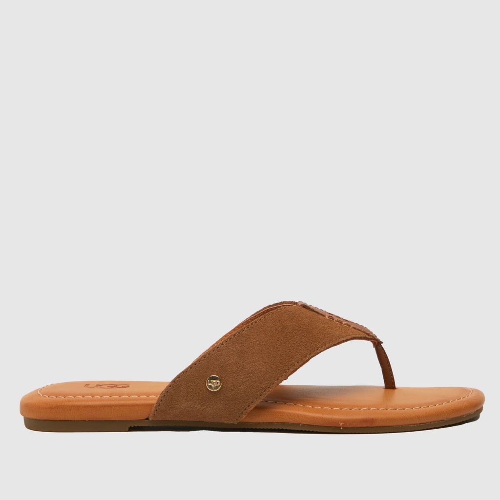 carey flip flop sandals in tan