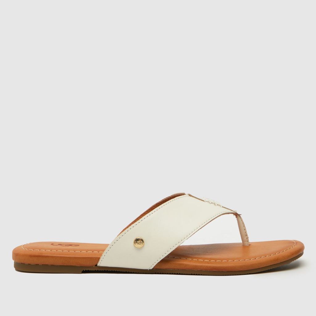 carey flip flop sandals in white