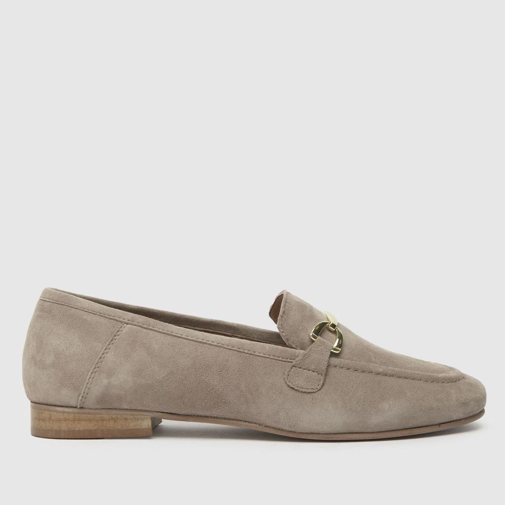 liliane suede snaffle flat shoes in natural