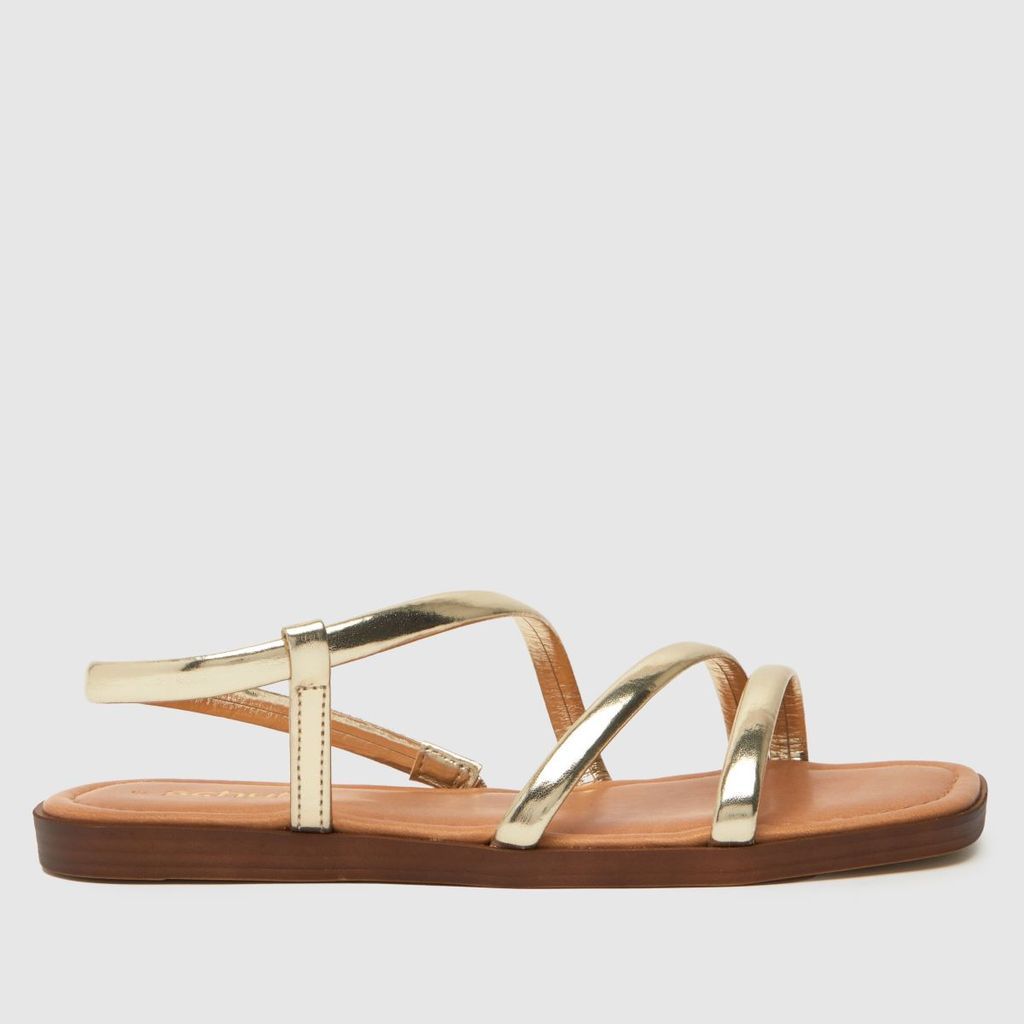 tracey padded strappy sandals in gold