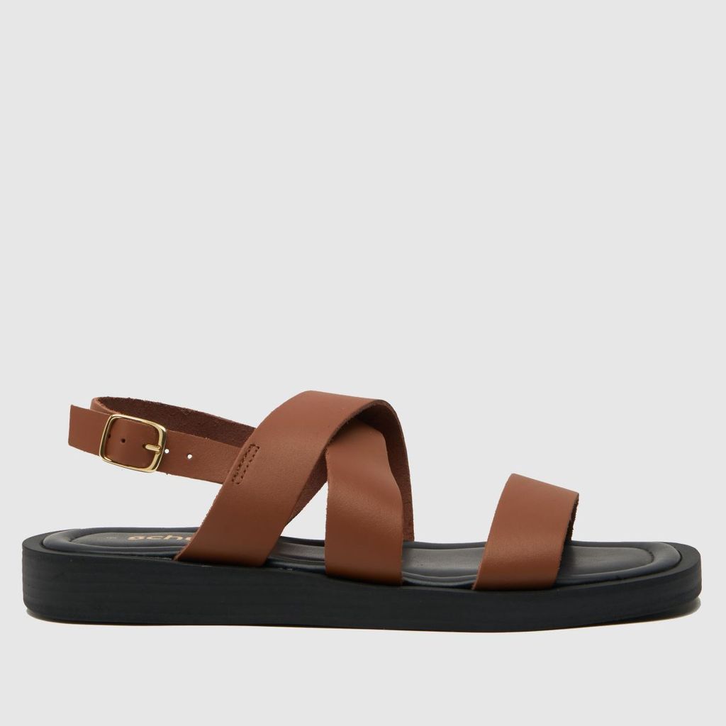 theodora cross strap sandals in tan