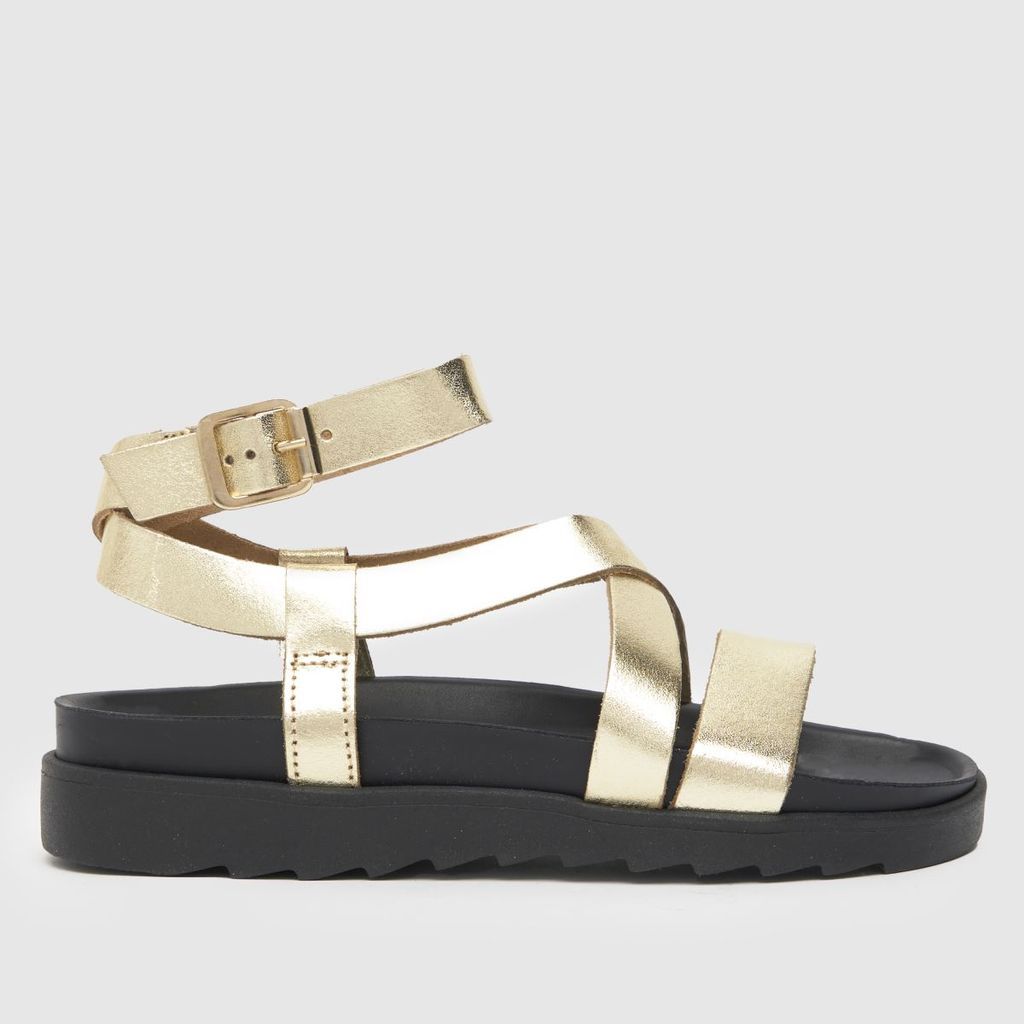 taylor cross strap footbed sandals in gold