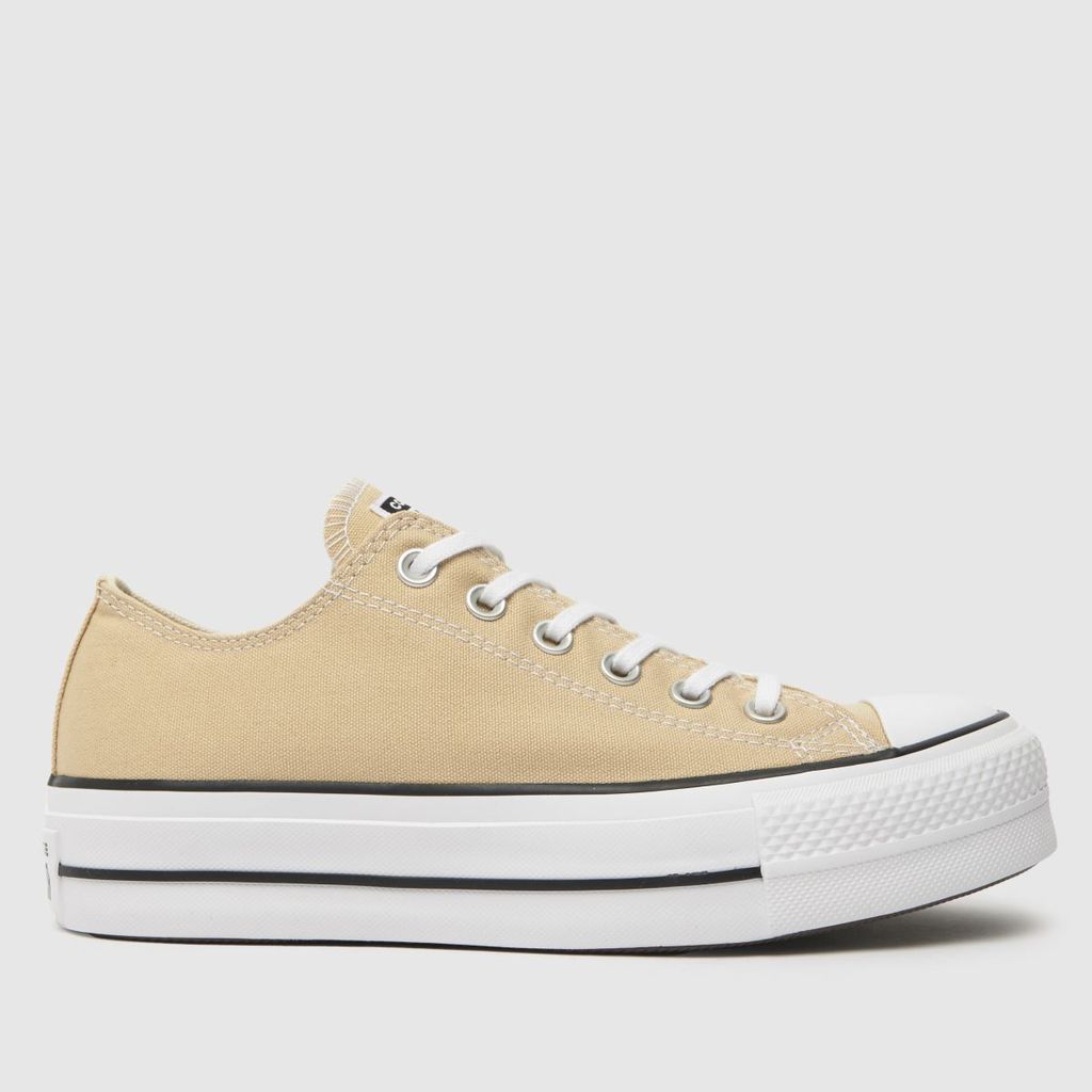 all star ox lift trainers in beige