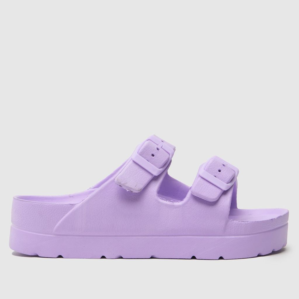 tiara flatform eva footbed sandals in lilac