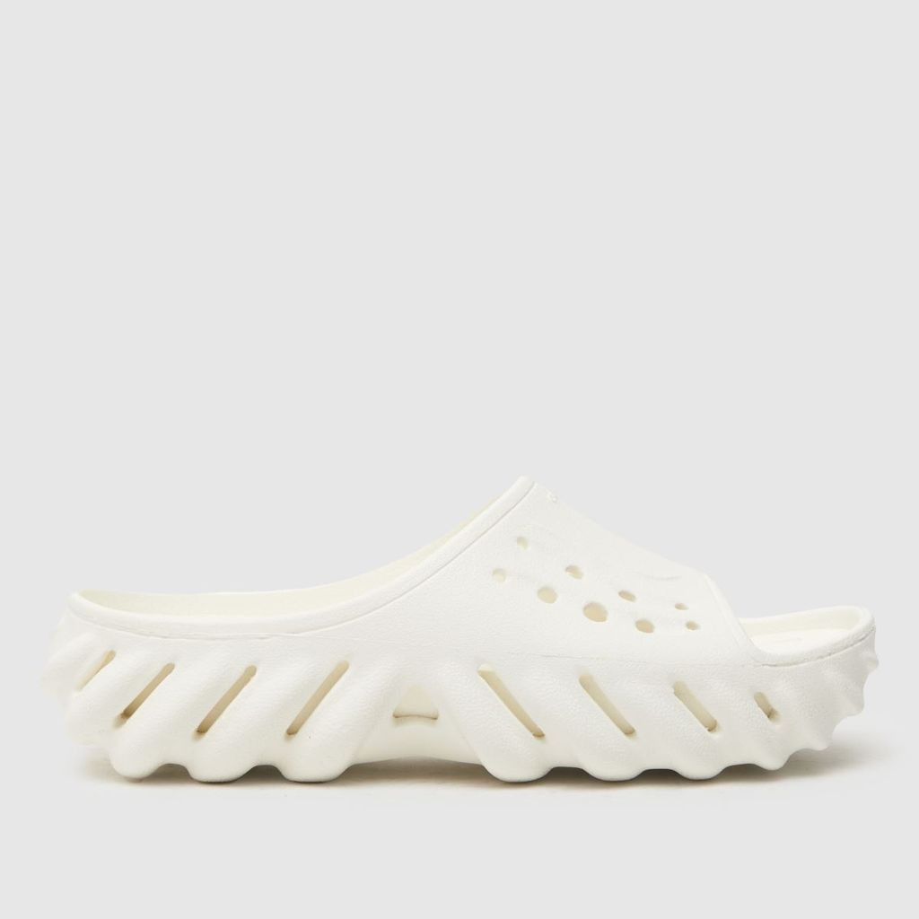 echo slide sandals in white