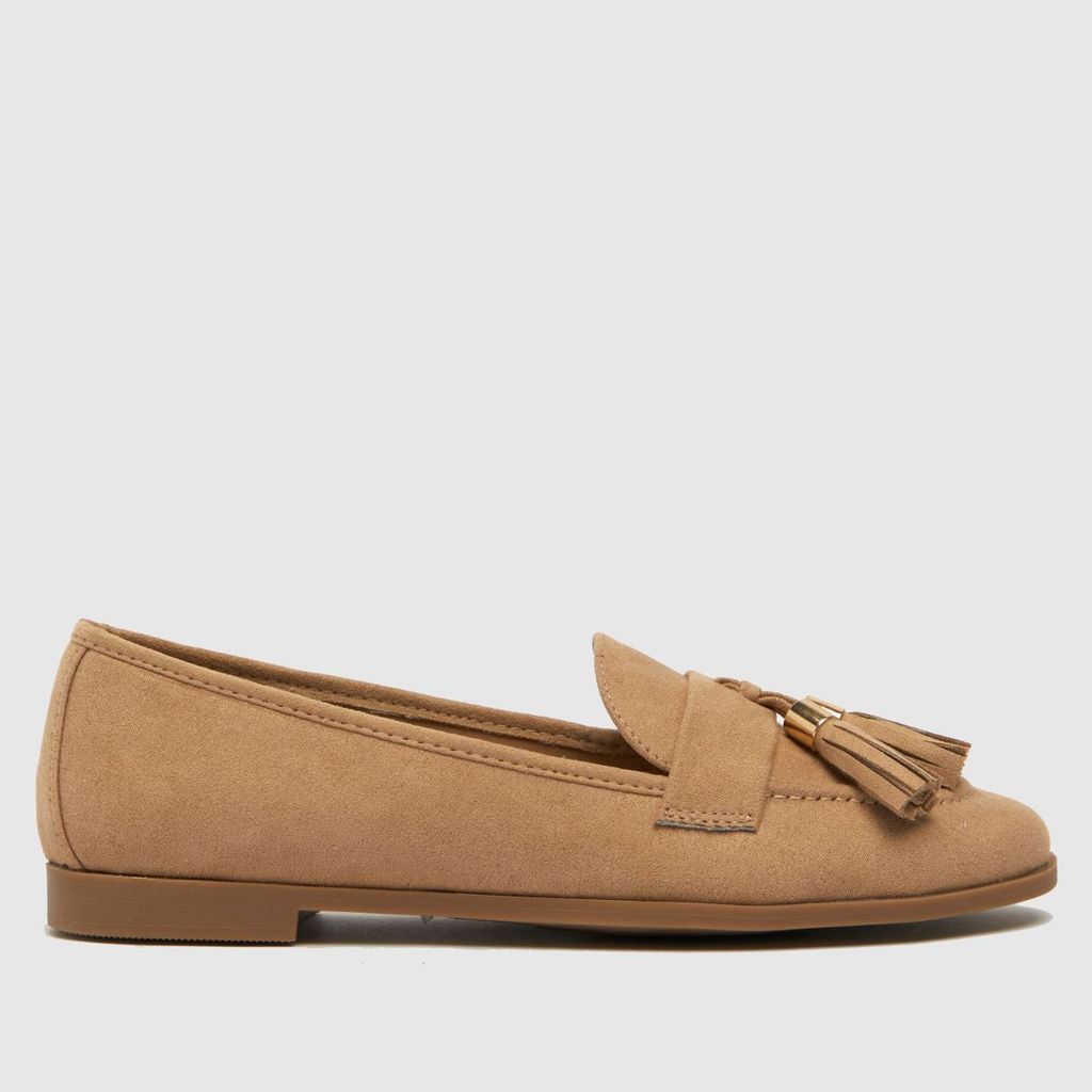lotty tassel loafer flat shoes in natural