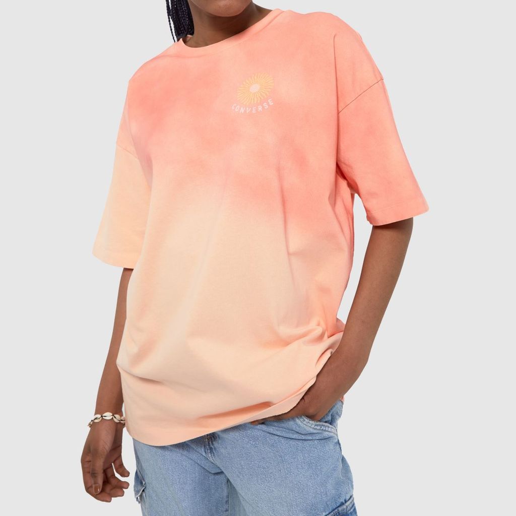 spray dip oversized t-shirt in peach