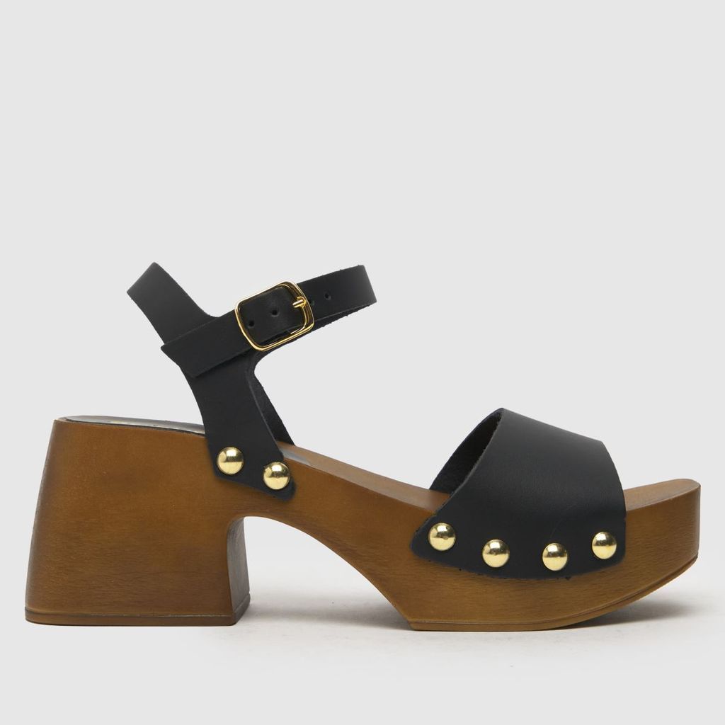 verona leather clog sandals in black