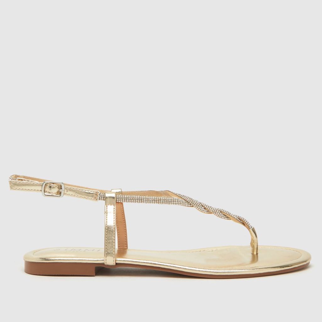 elio sandals in gold
