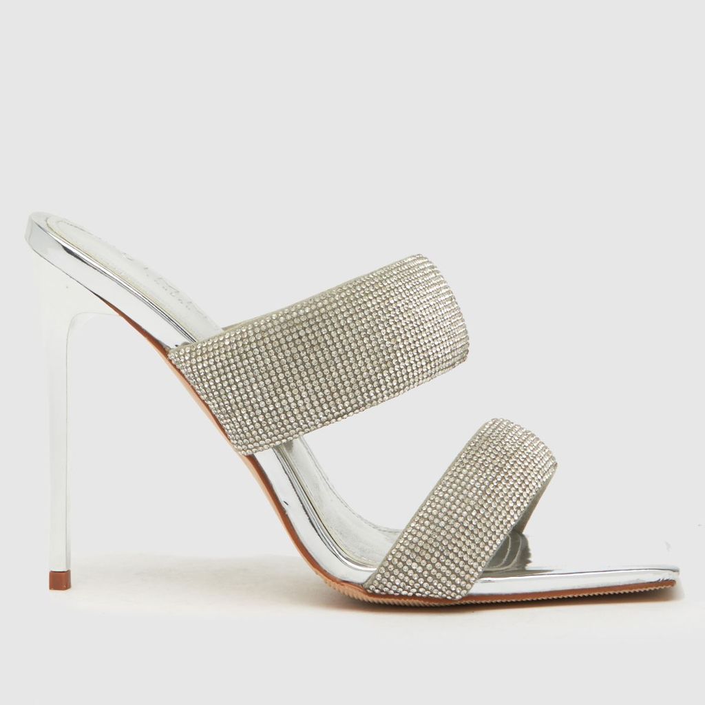 skyes stiletto high heels in silver