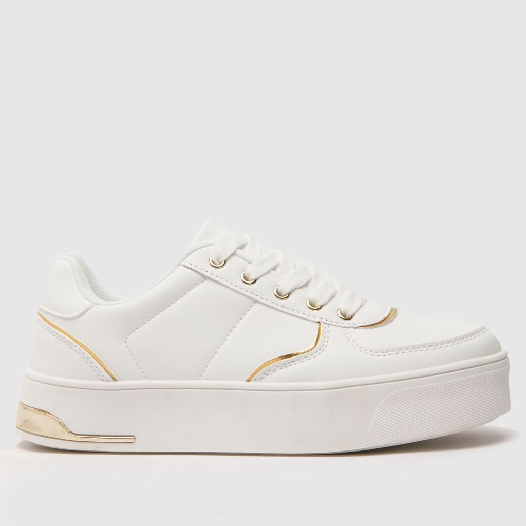 marie hardware trainers in white