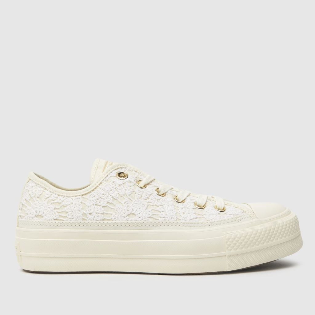 all star ox lift daisy cord trainers in white