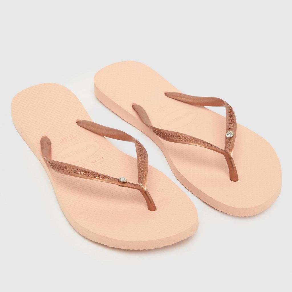 slim crystal sw ii sandals in pale pink