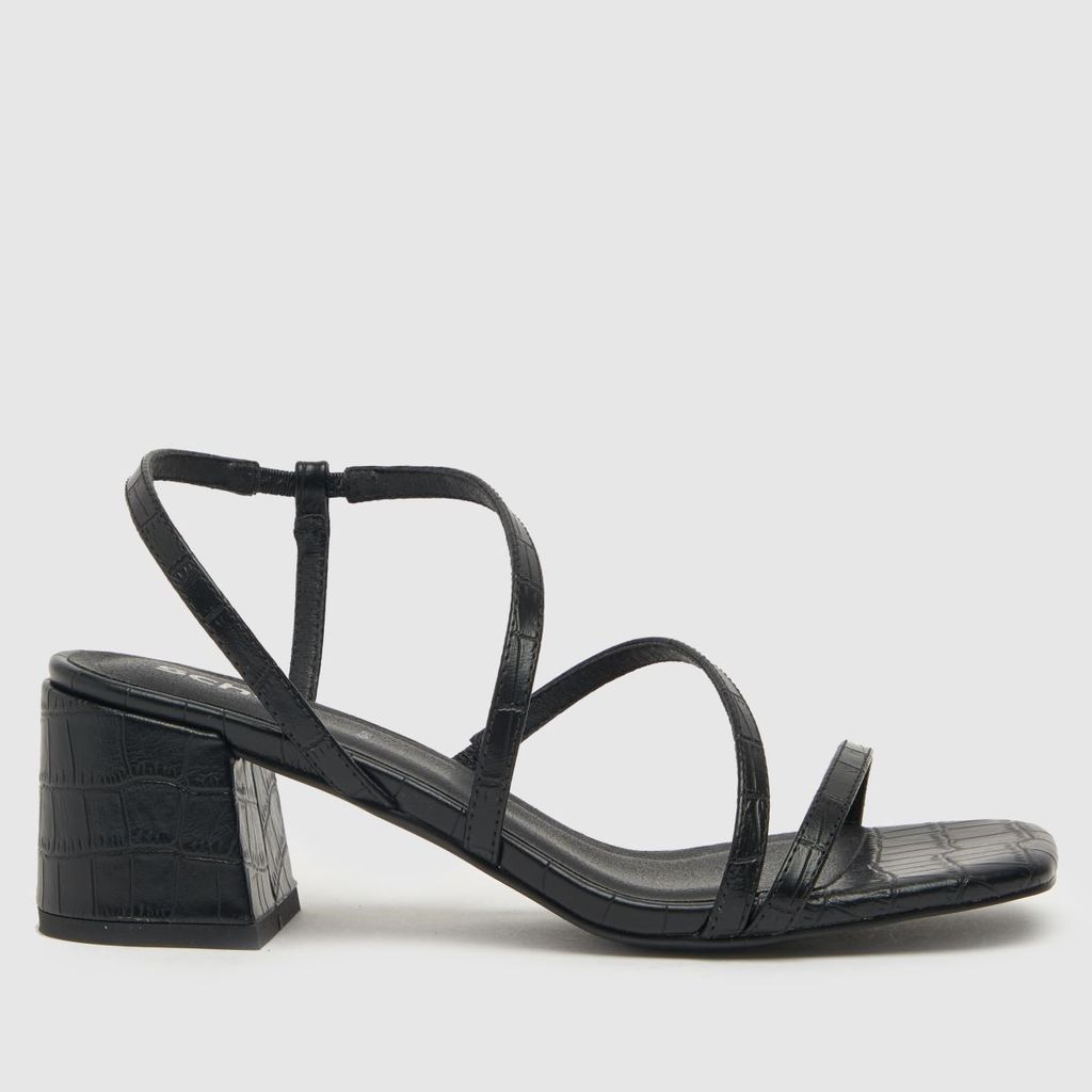 Wide Fit sacha croc block high heels in black