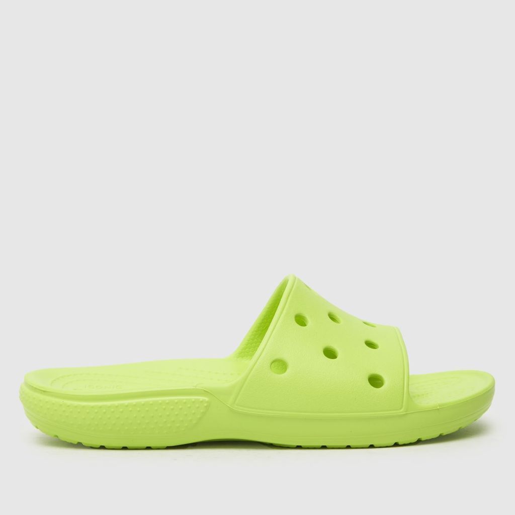 classic slide sandals in lime