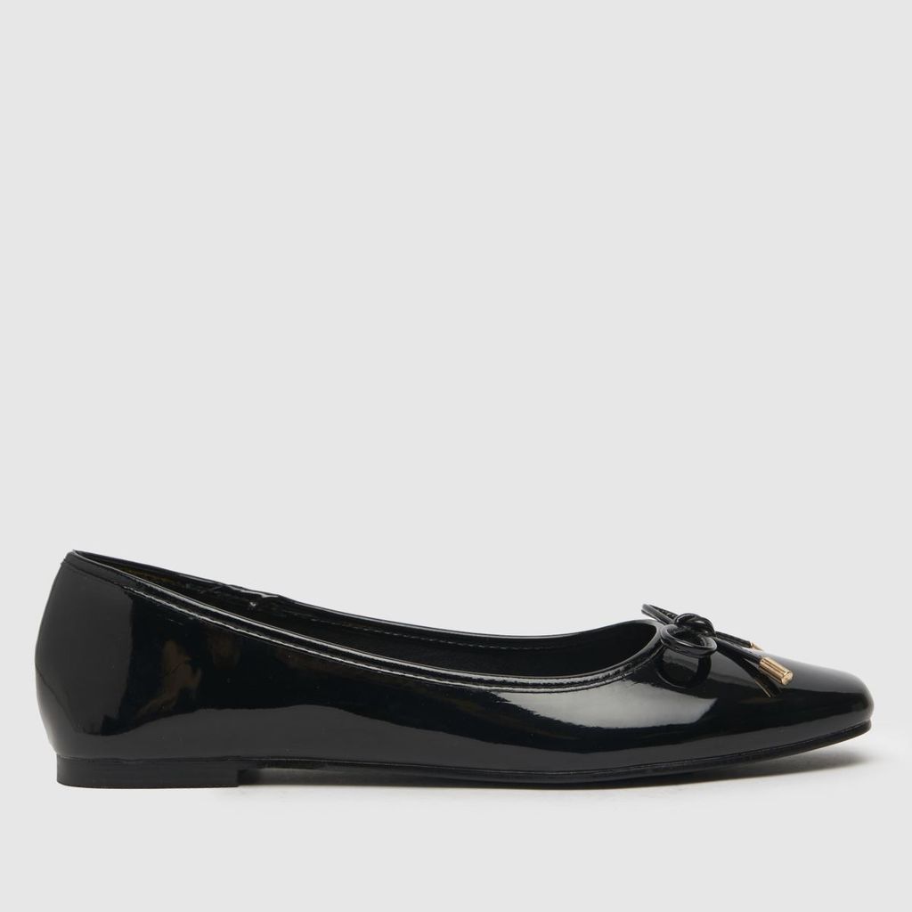 leigh patent ballerina flat shoes in black