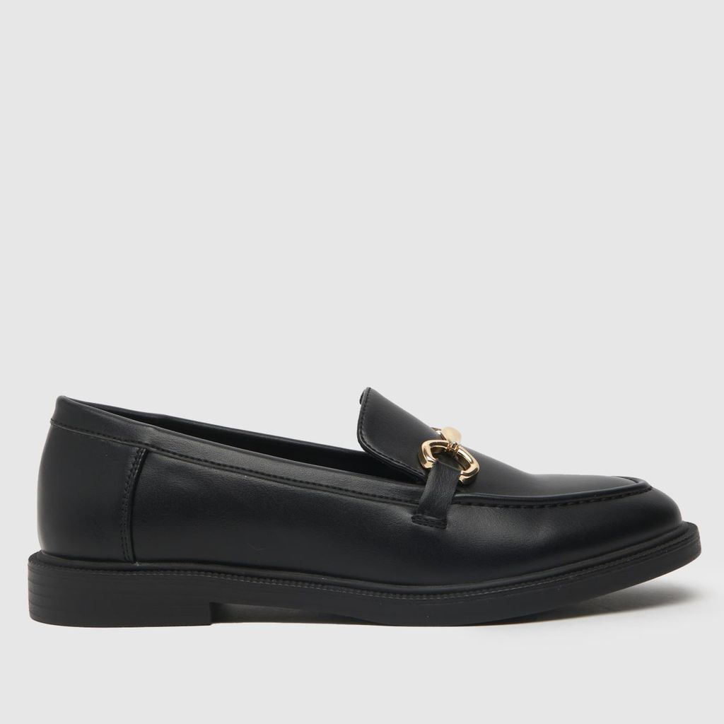 leticia snaffle loafer flat shoes in black