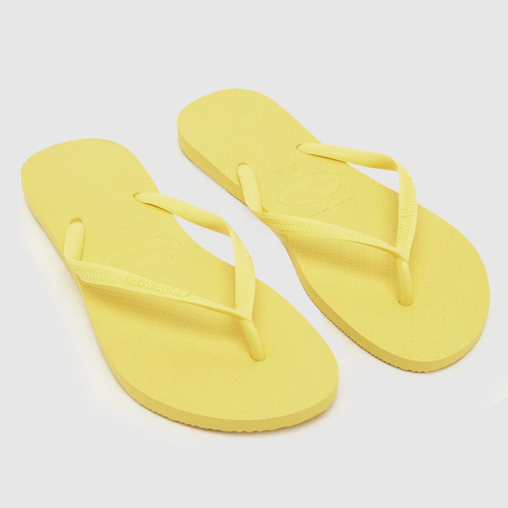 slim sandals in yellow