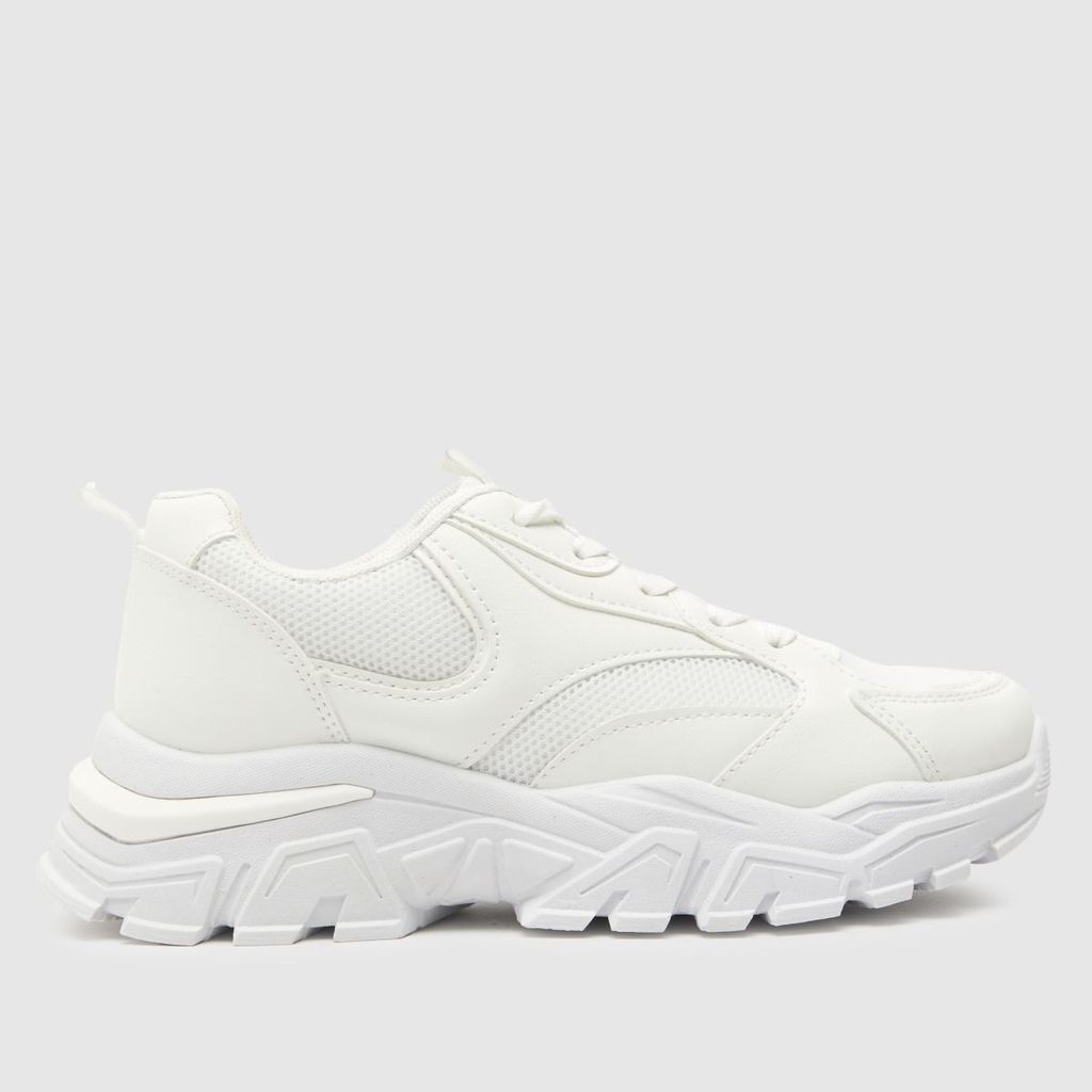 maeve chunky lace up runner trainers in white