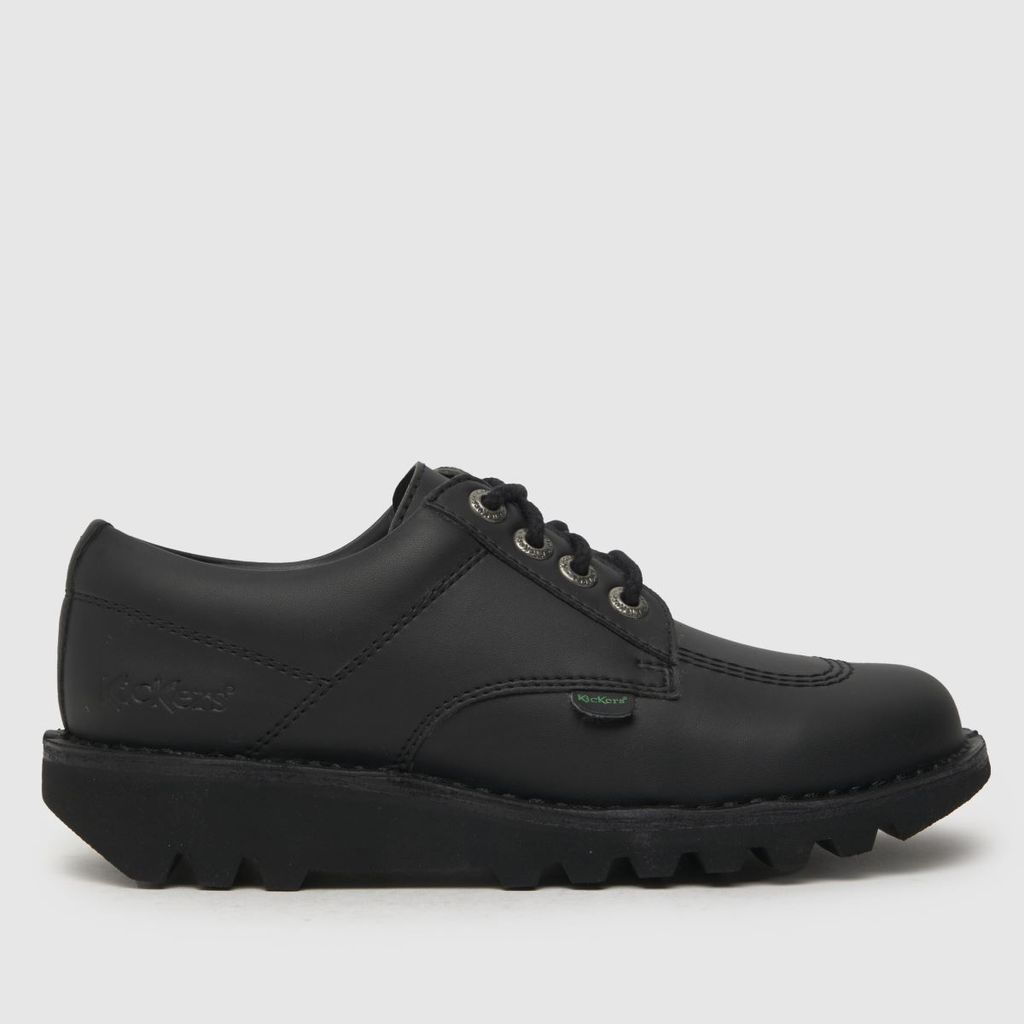 kick lo vegan flat shoes in black